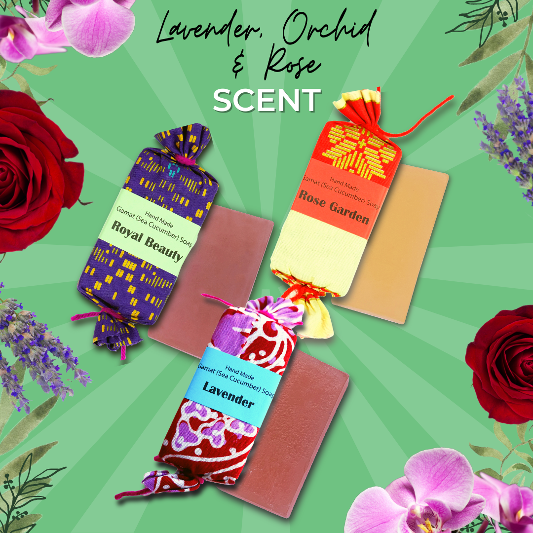 Lavender, Orchid and Rose Scents with Gamat soaps