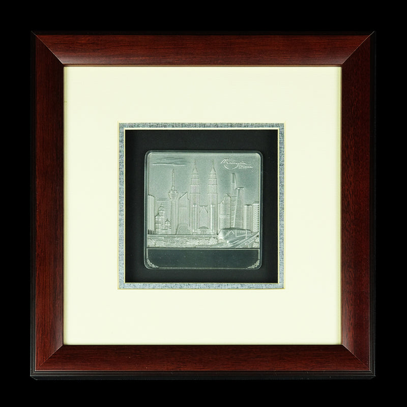 Pewter With Wood Frame (Malaysia landmark) - PF398S