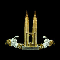 Pewter Name Card Holder (Twin Tower) - PF587GS