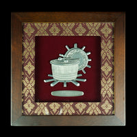 Pewter With Wood Frame (Rebana Ubi) - PF599S