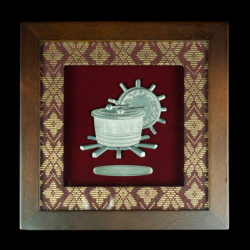 Pewter With Wood Frame (Rebana Ubi) - PF599S
