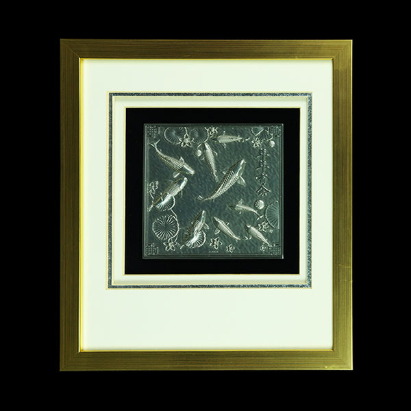Pewter With Wood Frame (Koi) - PF656S