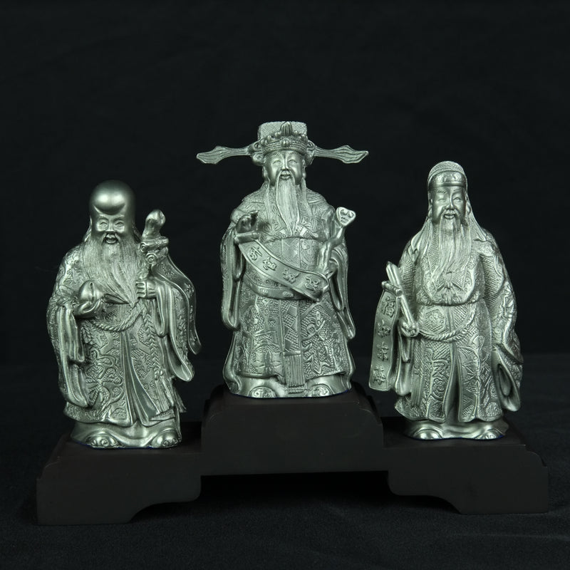 Pewter Figurine (Hock Lok Siew on Wooden Base) - PF9319B_3