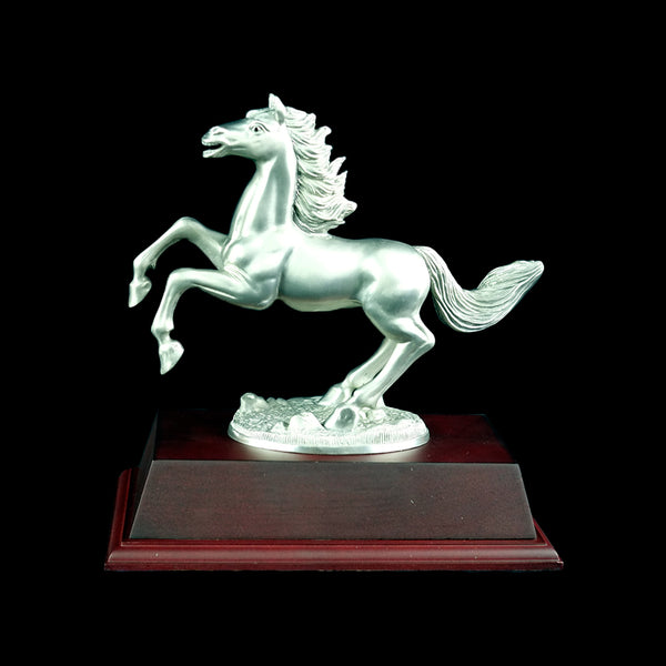 Pewter Figurine (Horse on Wooden Base) - PF9514L