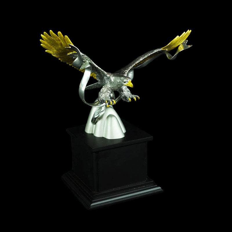 Pewter Figurine (Eagle on Wooden base) - PF9862