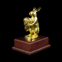 Pewter Figurine (Rabbit on Wooden Base) - PF9871G