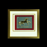 Pewter With Wood Frame (Horse) - PFG655S