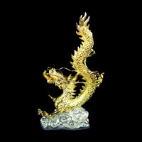 Antique Gold plated Pewter Figurine - Dragon-PFG9566FA