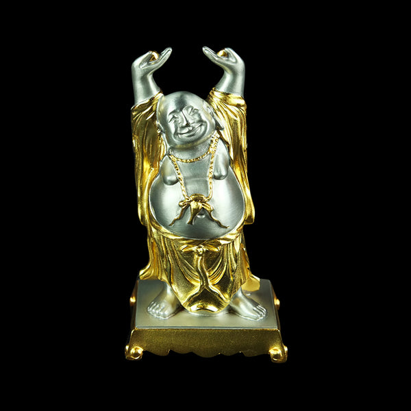 Antique Gold plated Pewter Figurine - Laughing Buddha -PFPG9517AS