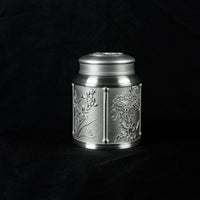 Pewter Tea Caddy 4 Seasons H9.5cm- PW5551s