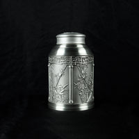 Pewter Tea Caddy 4 Seasons H17cm- PW5553s