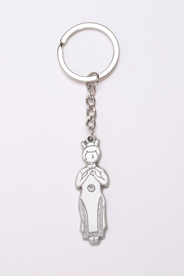 Pewter Keychain - Ah Chik in Chinese costume