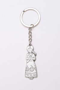 Pewter Keychain - Gowry in Indian Sari costume